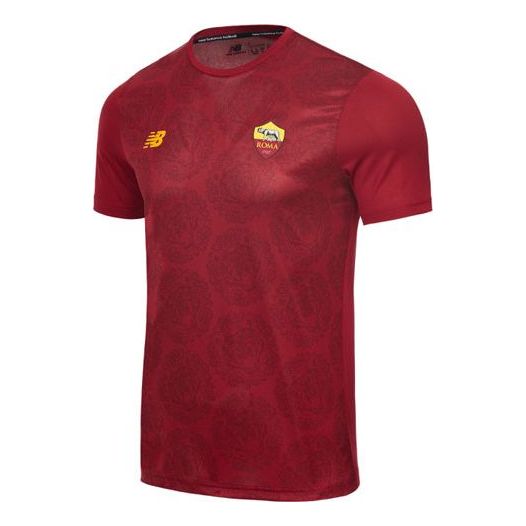 New Balance Men's New Balance As Roma Logo Printing Training Sports Round Neck Short Sleeve Red MT231300-RDP