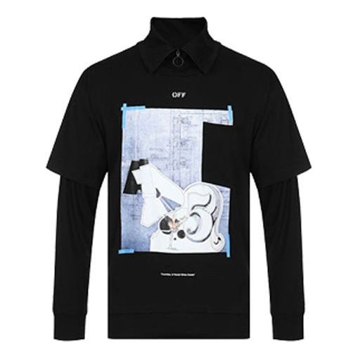 Off-White Pattern Printing Zipper lapel Long Sleeves OMAB027R191850081088