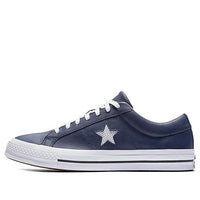 Converse One Star Perforated Leather Low Top Navy 158463C