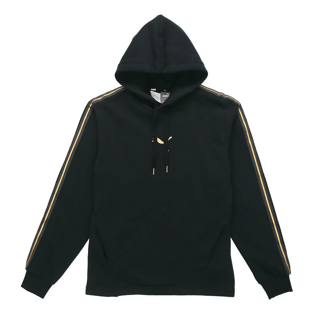 PUMA Metallic Logo Hoodie 'Black Gold' 587139-01