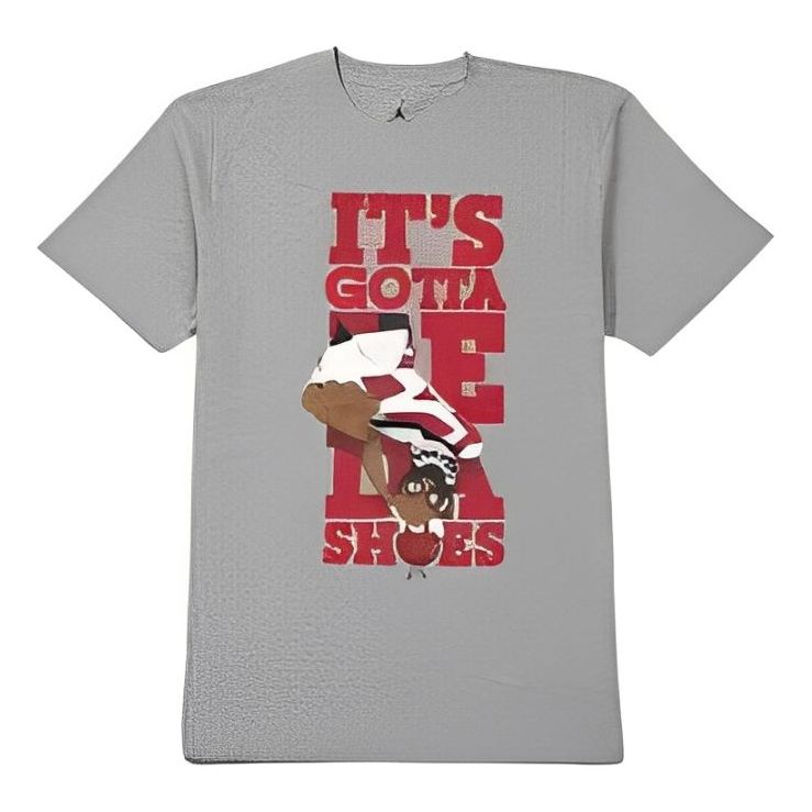 Air Jordan 6 Graphic T-Shirt 'Grey Red' 635707-063