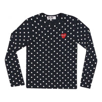 (WMNS) COMME des GARCONS PLAY Polka dots Long Sleeves T-shirt 'Navy Blue' AZ-T165-051-2