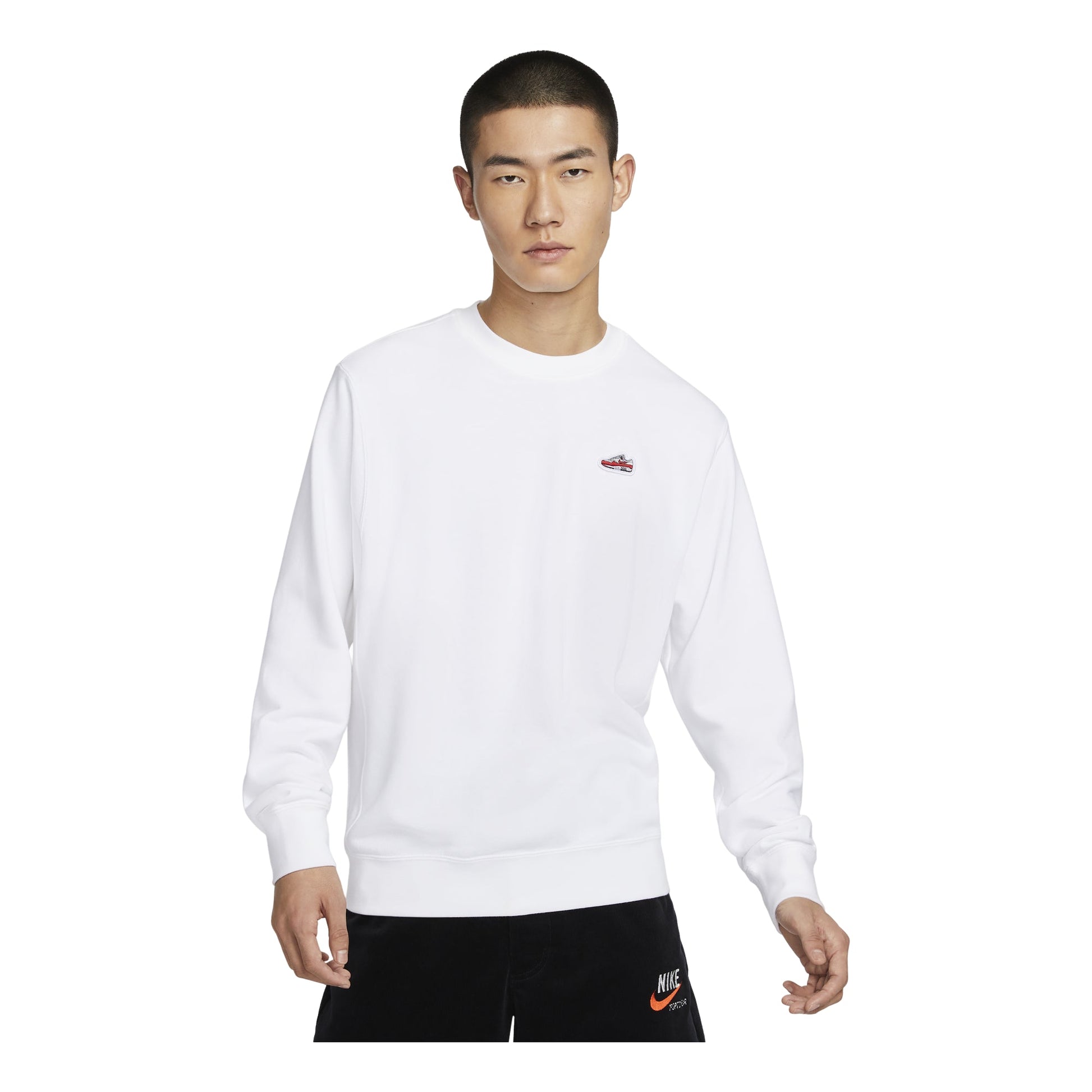 Nike Sportswear French Terry Crew-Neck Sweatshirt 'White' FZ5203-100