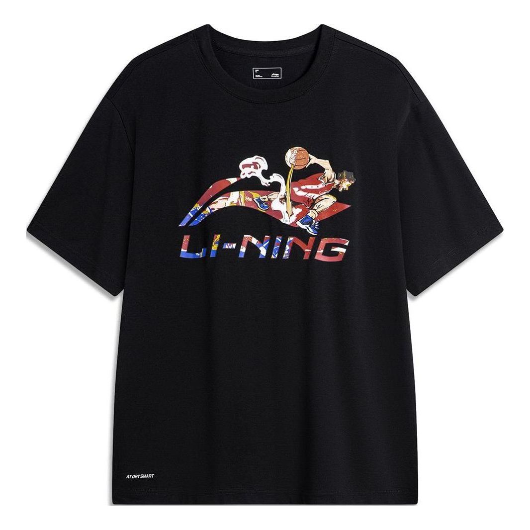 Li-Ning Hoops Graphic T-shirt 'Black' AHSU673-1