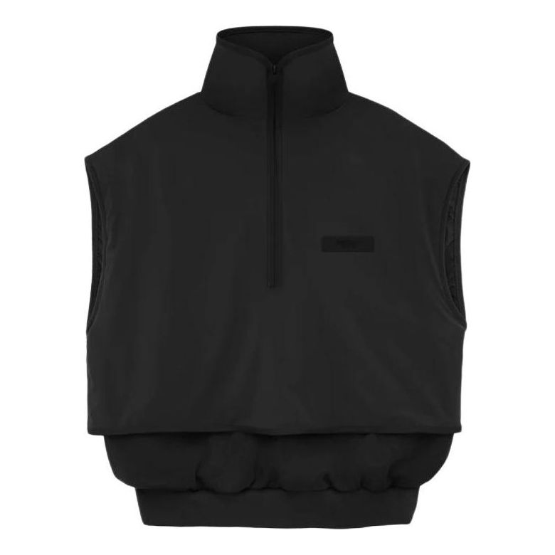 Fear of God Essentials SS24 Nylon Fleece Mockneck Vest 'Jet Black' 202SP244294F
