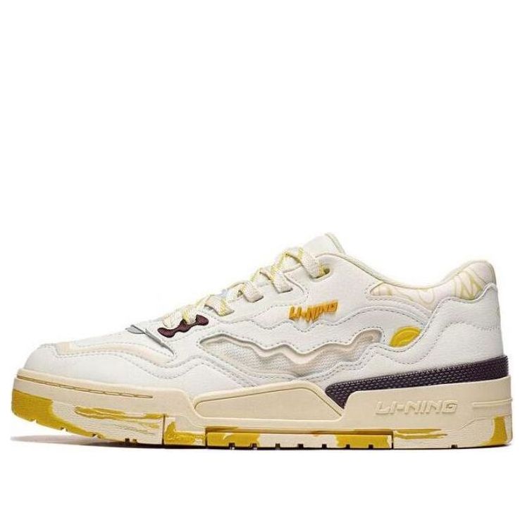 Li-Ning 001 BTC PRM Comfy Shoes 'White Yellow Black' AGCT067-3