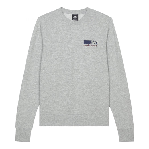 New Balance Men's New Balance Alphabet Printing Round Neck Pullover Gray MT13906-AG