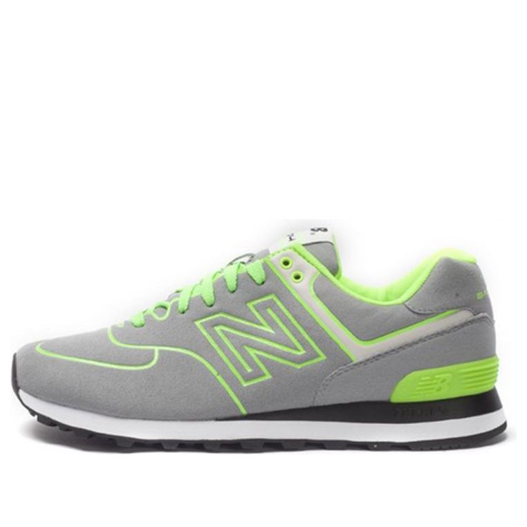 New Balance 574 Neon Lights Sneakers Grey/Green ML574NEY