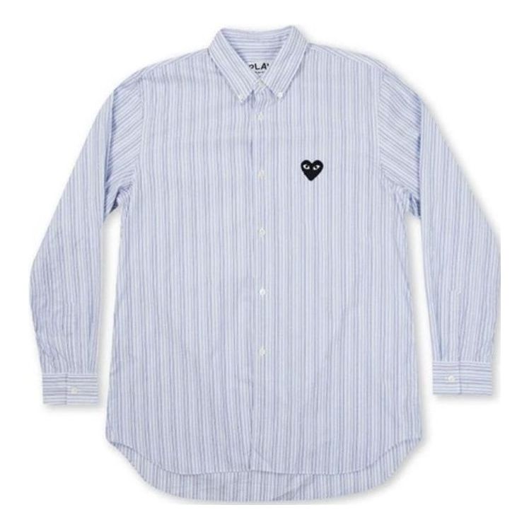 (WMNS) COMME des GARCONS PLAY Striped Shirt Black Emblem 'Blue' AZ-B009-051-1