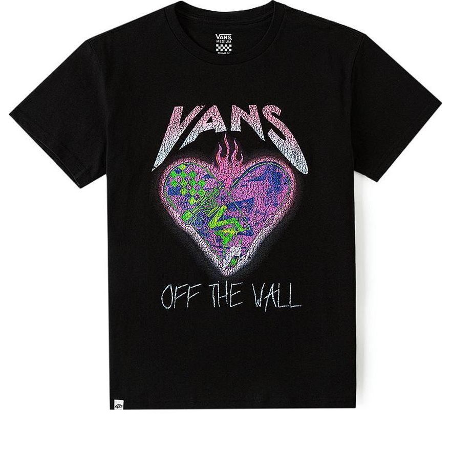 (WMNS) Vans Heart Graphic T-shirt 'Black' VN000KPEBLK
