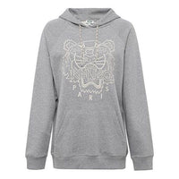 (WMNS) KENZO Large Tiger Head Hoodie 'Light Grey' F962SW8644X5-94