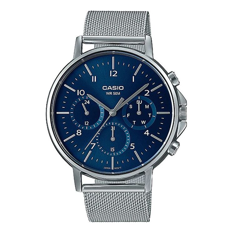 CASIO Male DRESS Japan / South Korea Fashion Sports Blue Analog MTP-E321M-2AVDF