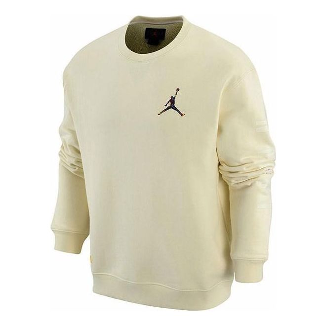 Air jordan logo sweatshirt 'Cream' FB7658-113