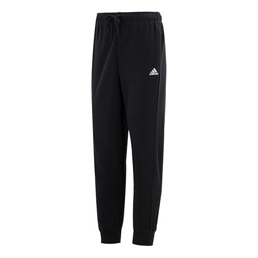 Men's adidas Sl Ft Tc Pt Logo Knit Sports Bundle Feet Long Pants/Trousers Black HN3552