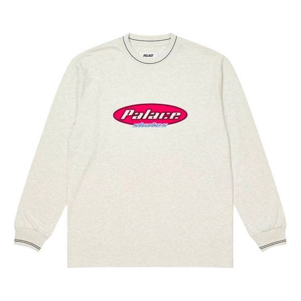 Palace Skates Dominates Longsleeve 'Light Grey Marl' P21ES026