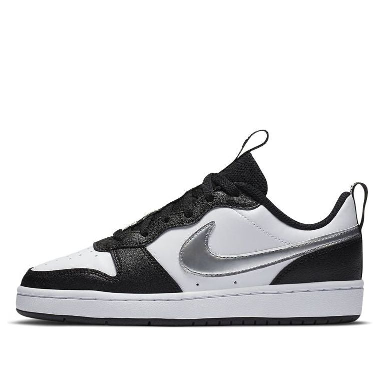 (GS) Nike Court Borough Low 2 'Black White Silver' CT3964-100