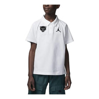 (GS) Air Jordan Panther Logo Polo Shirt 'White' FQ3644-100