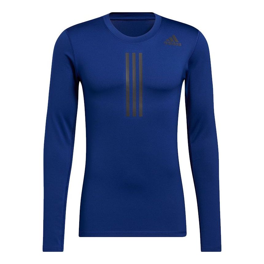 adidas TF Turf Warm Ls Casual Sports Long Sleeves Round Neck Blue GT9517