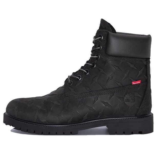 Timberland x Supreme Heritage Lace Up 6 Inch Boots 'Black Nubuck' A6DE1-001