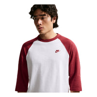 Nike Sportswear Club 3/4 Sleeve Raglan Top 'Team Crimson White' IF0756-613