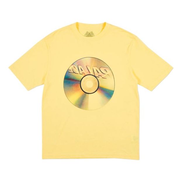 PALACE CD Alphabet Printing Round Neck Pullover Short Sleeve Unisex Yellow P14TS138