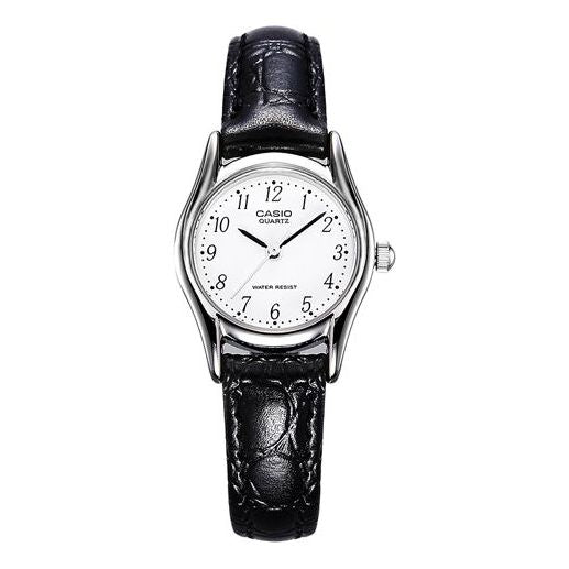 CASIO Female DRESS Japan / South Korea Fashion White DialBlack Strap WhiteBlack Analog LTP-1094E-7B