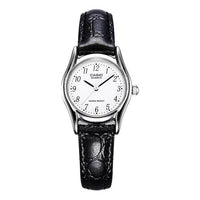 CASIO Female DRESS Japan / South Korea Fashion White DialBlack Strap WhiteBlack Analog LTP-1094E-7B