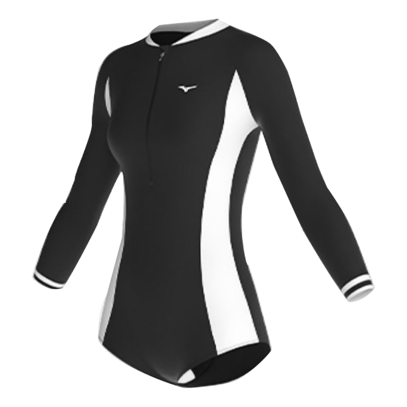 Mizuno Quick Dry Long Sleeve Swimsuit 'Black' N2CA1335
