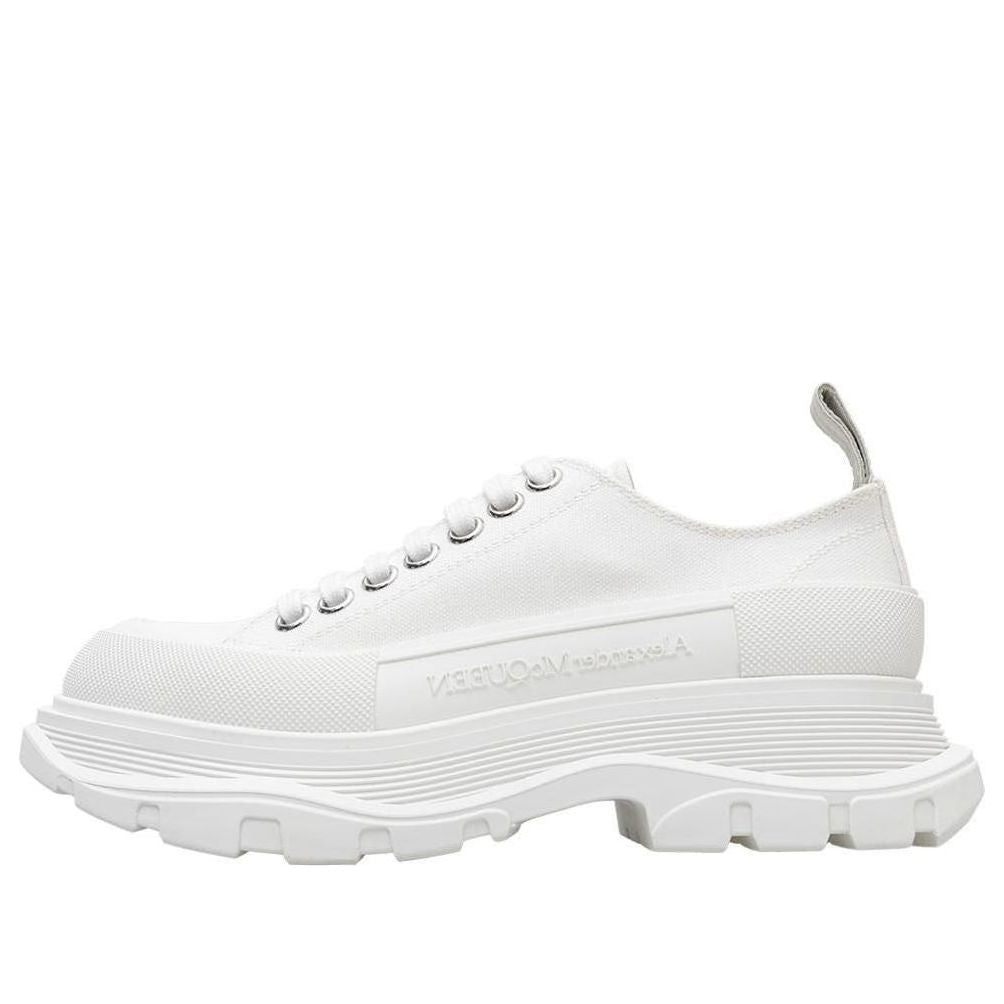 (WMNS) Alexander McQueen Tread Slick Low Lace Up 'White White' 611705W4MV29000