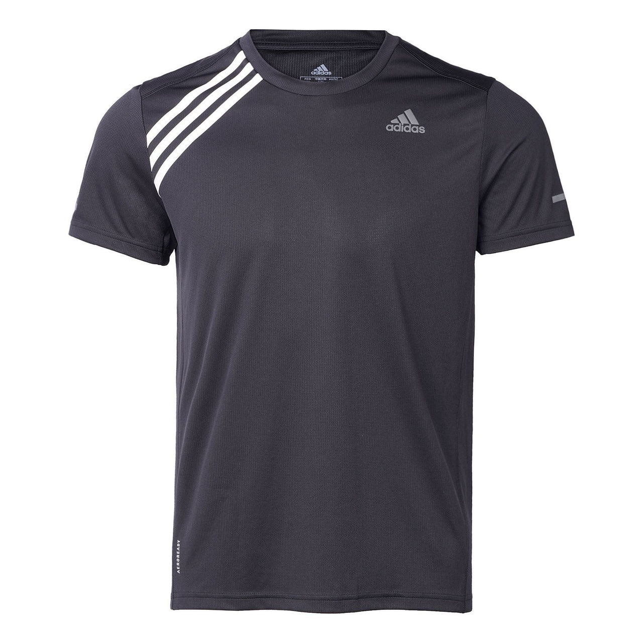 adidas Plaid RunningTrainingShort-sleeveTee Men Black ED9294