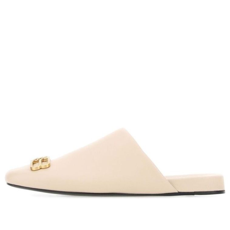 (WMNS) Balenciaga Leather Cosy Slipper 'Sand' 718831WDAT12080