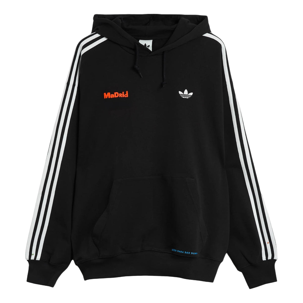 adidas x Bad Bunny DtMF Tour Merch Madrid Relaxed Hoodie 'Black' LH0427