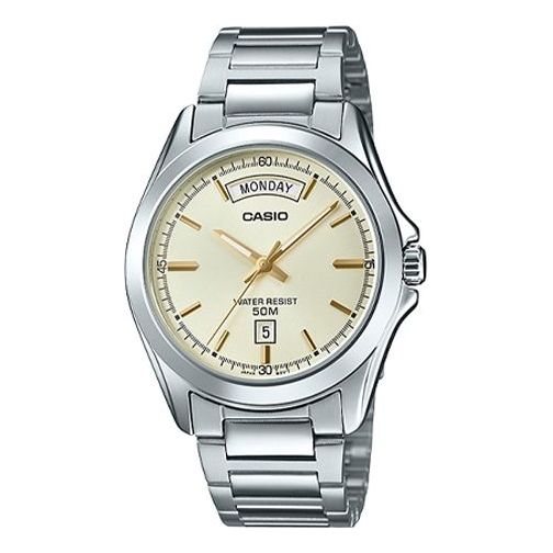 CASIO Stainless Steel Strap Mens Silver Analog MTP-1370D-9A2021