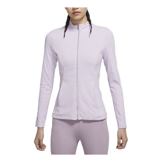 (WMNS) Nike Solid Color Slim Fit Zipper Hoodless Jacket Pink Purple DD5534-530