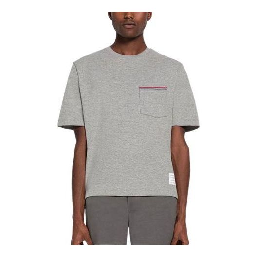 THOM BROWNE Short Sleeve T-Shirt 'Gray' MJS183A-07323-055