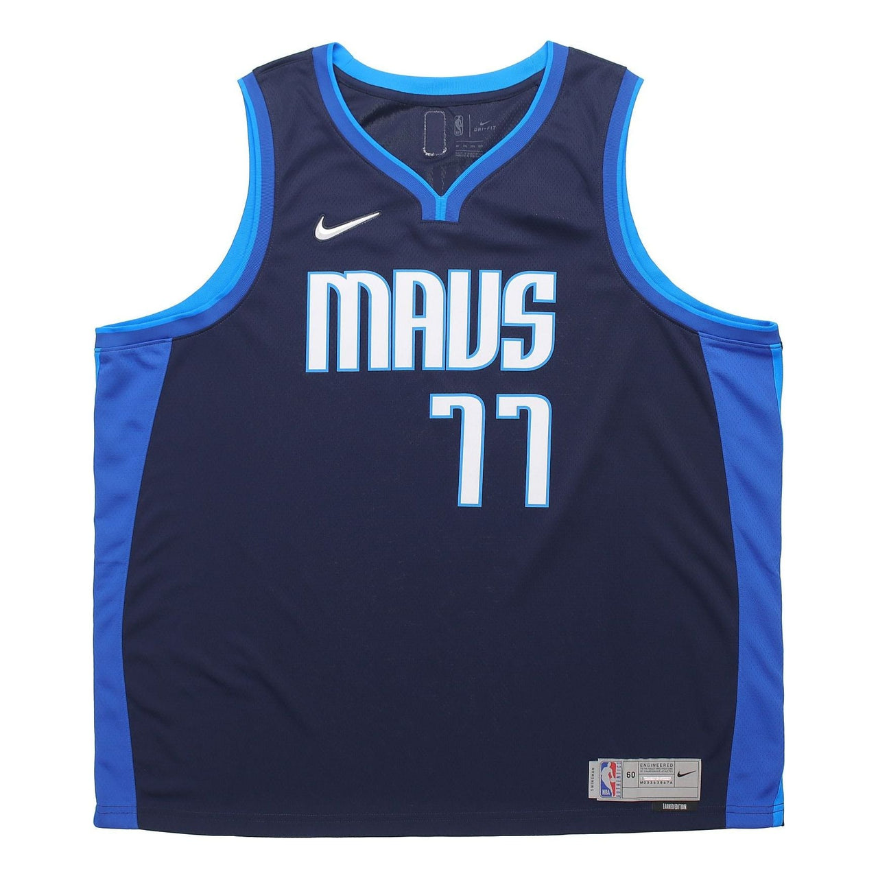 Nike NBA Retro Basketball Jersey/Vest SW Fan Edition Version Dallas Mavericks Doncic No. 77 Navy Blue CW6806-419