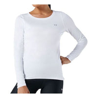 (WMNS) Under Armour HeatGear Training Sports Long Sleeves White 1328966-100