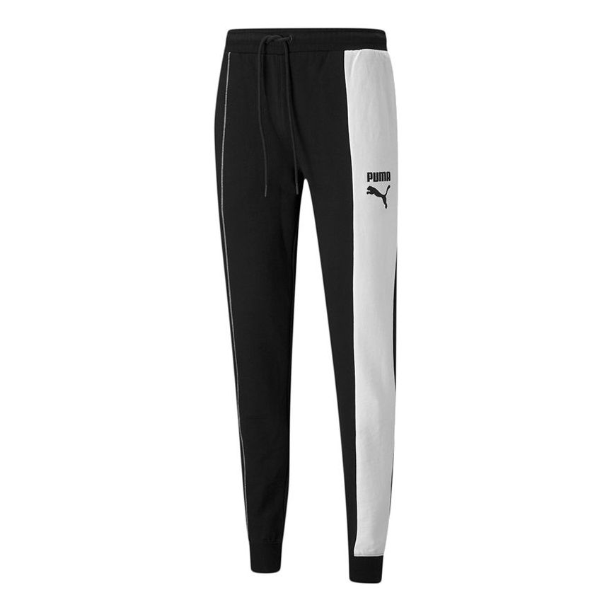 PUMA Kontrast Contrasting Colors Drawstring Casual Sports Long Pants Black 531311-01