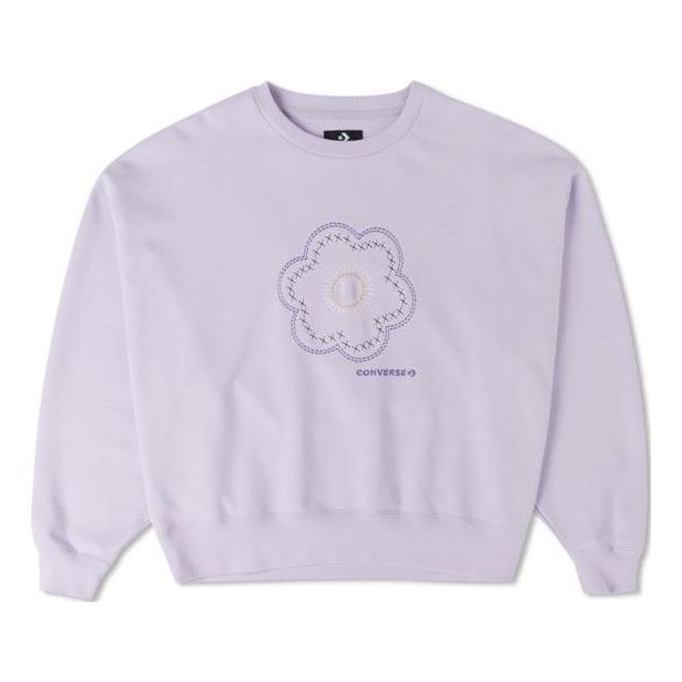 (WMNS) Converse Floral Crewneck 'Lilac' 10025522-A02