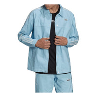 adidas originals Side Stripe lapel Sports Jacket Blue HC9497