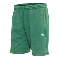 adidas Trefoil Essentials 7-Inch Fleece Shorts Asia Sizing 'Collegiate Green' KZ3834