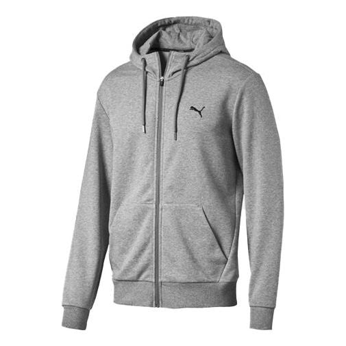 PUMA Casual hooded Zipper Cardigan Jacket Gray 593135-03