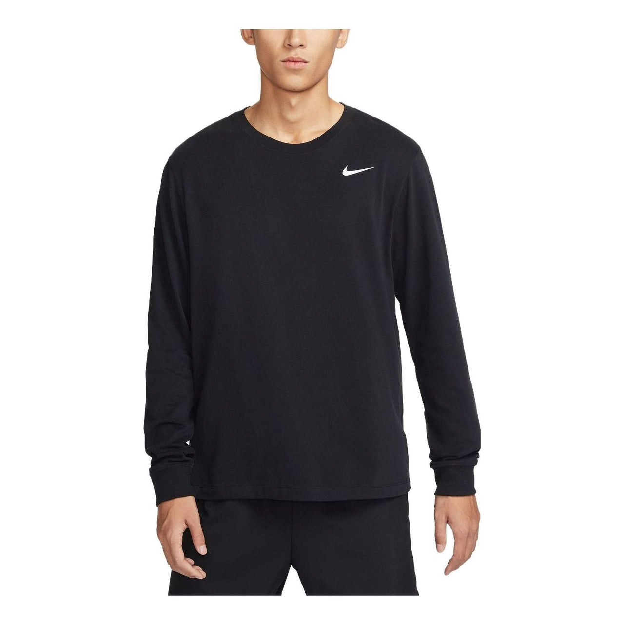 Nike Dri-FIT UV Long Sleeve Miler Running T-Shirt 'Black' BV7970-010