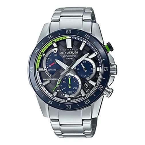 CASIO EDIFICE Waterproof Sapphire Crystal Solar Powered Sports Mens Silver Analog EFS-S580AT