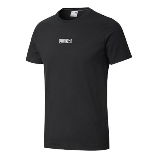 PUMA Classics Round Neck Short Sleeve Couple Style Black 584428-01