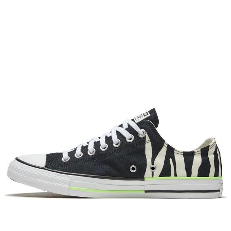 Converse Chuck Taylor All Star 'Black Zebra Print Neon Green' 167667C