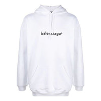 Men's Balenciaga Logo Pullover Oversize White 570811TIV559040
