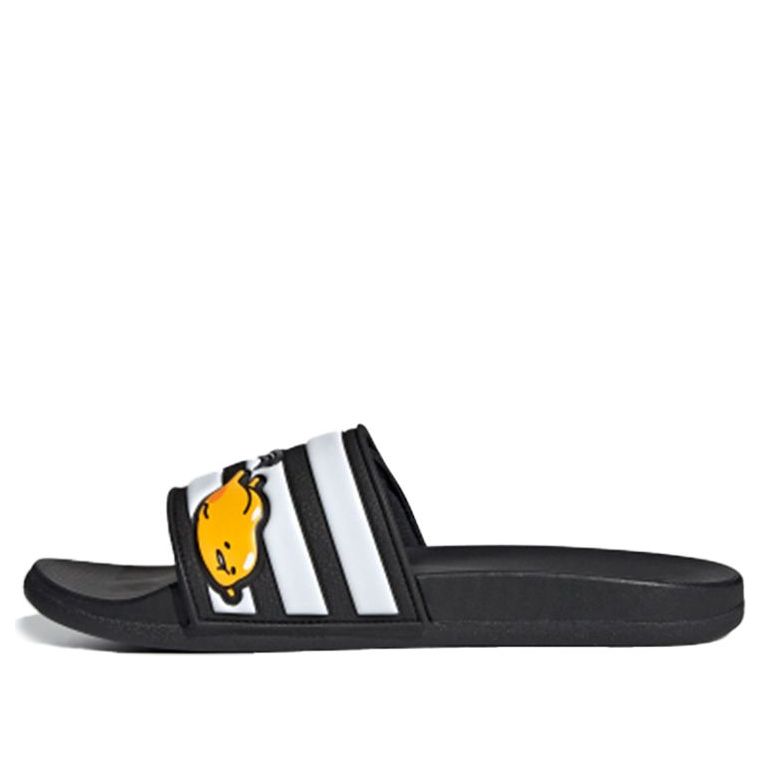 adidas neo Adilette Comfort Adj Yellow Crossover Black White Unisex Slippers 'Black White' FY3037