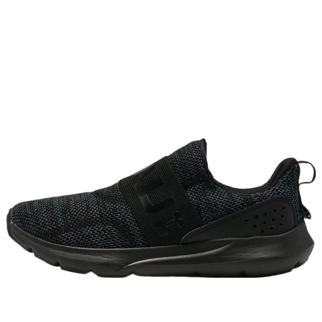 (WMNS) Under Armour Surge 3 Slip 'Triple Black' 3026507-002