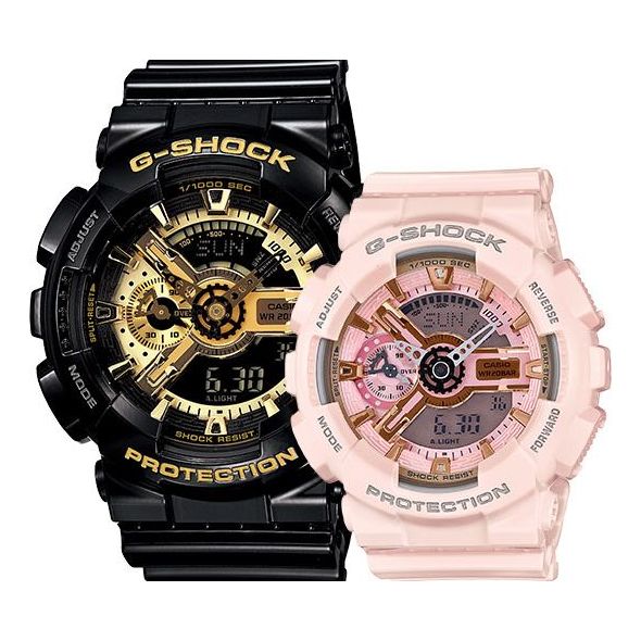 CASIO Baby-G 'Black & Pink Set' GMA-S110MP-4A1PR&GA-110GB-1APR